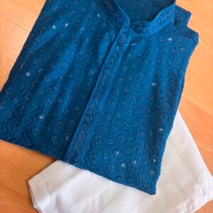 Men's Shalwar Kameez - Teal Blue