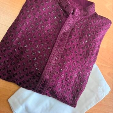 Men's Shalwar Kameez - Plum Purple