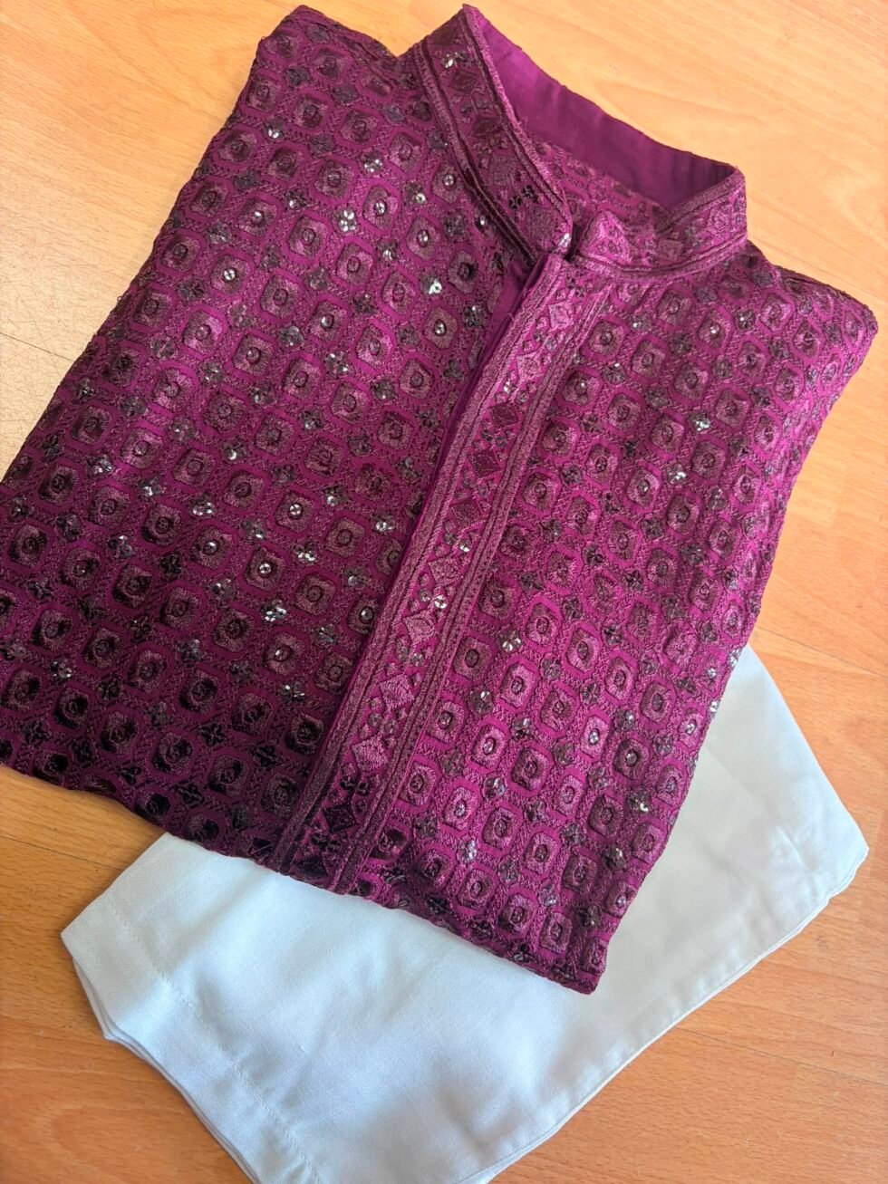 Men's Shalwar Kameez - Plum Purple